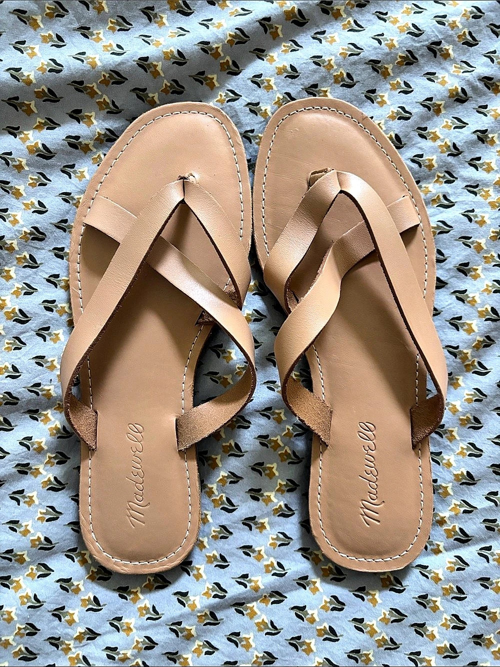 Madewell The Boardwalk Thong Sandal in Leather Brown